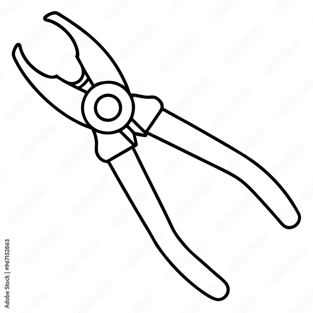 pliers outline coloring book page line art illustration digital drawing pliers outline coloring book page line art illustration digital drawing