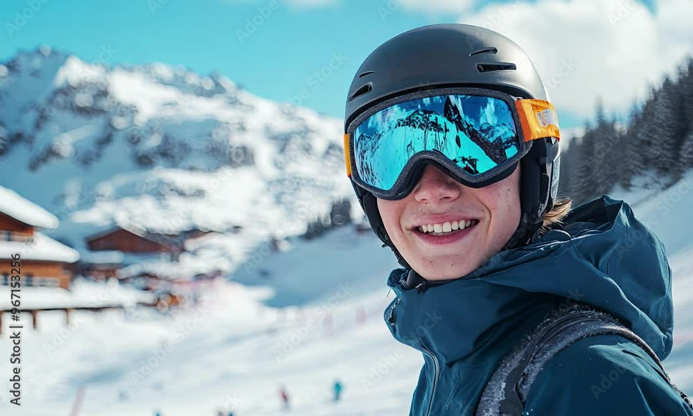 Happy guy snowboarder on a background of mountains. Happy guy snowboarder on a background of mountains.