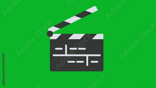 movie clapper board icon photo