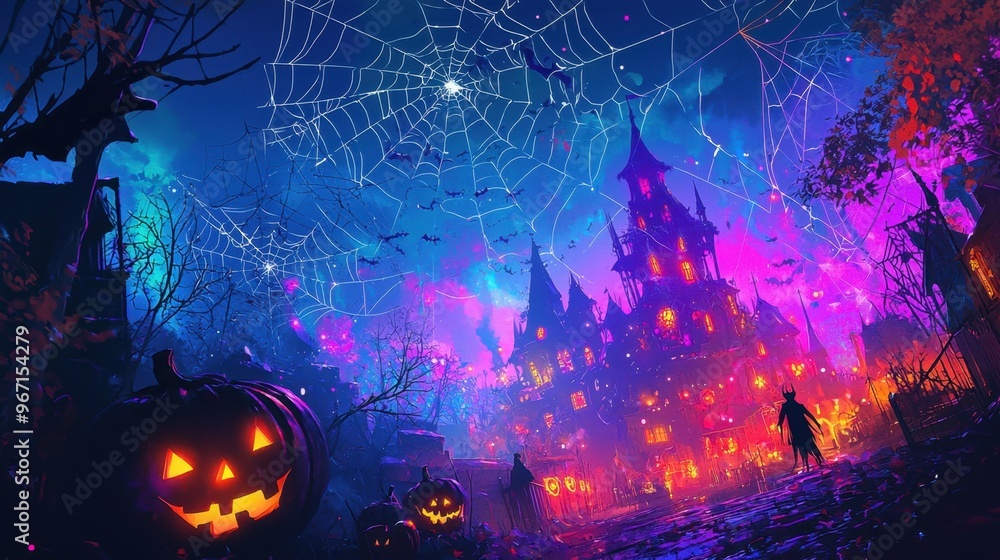 Halloween Night in a Haunted Town. Halloween Night in a Haunted Town.