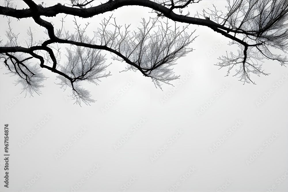 Fototapeta premium Dry Branches Isolated on White Background