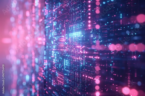 Wallpaper Mural A vibrant blue and pink background featuring many tiny dots, ideal for use in digital designs and backgrounds Torontodigital.ca