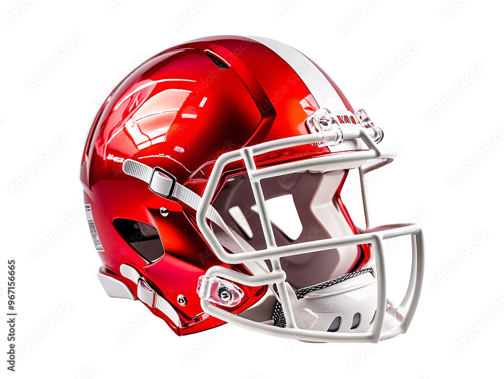 Fototapeta premium a red and white football helmet