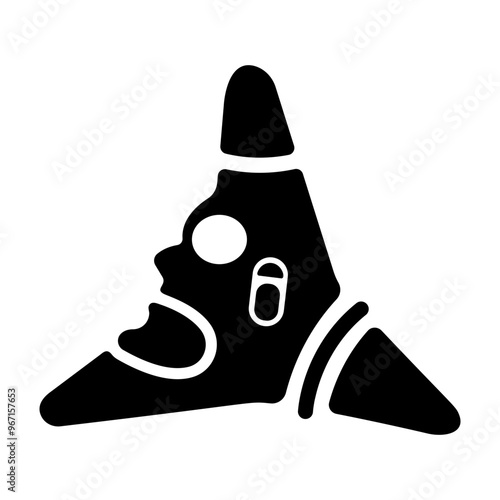 Glyph style icon of trigonolito symbol 