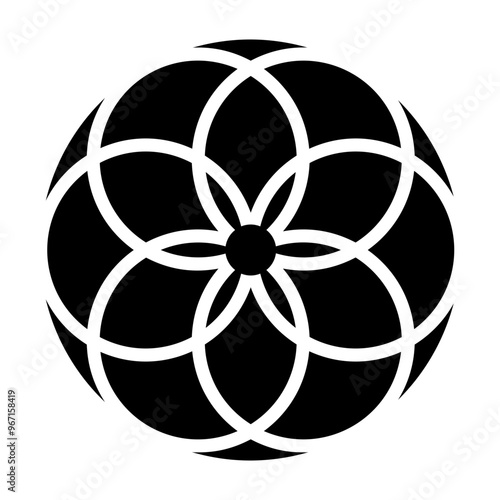 A glyph icon of torus symbol 