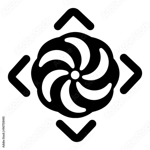 Glyph style icon of armenian eternity