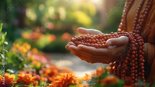 Hands Holding Prayer Beads