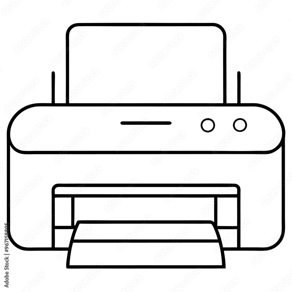 printer outline coloring book page line art illustration digital drawing printer outline coloring book page line art illustration digital drawing