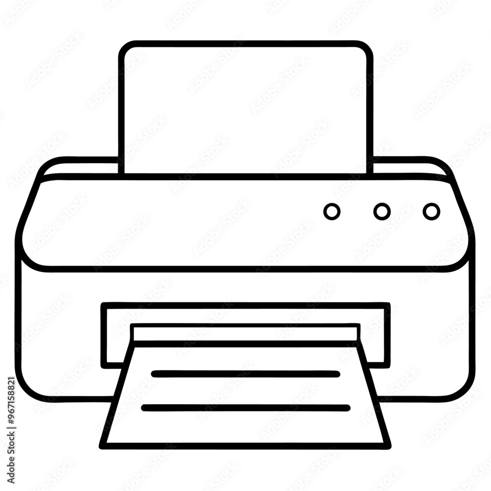 printer outline coloring book page line art illustration digital drawing printer outline coloring book page line art illustration digital drawing