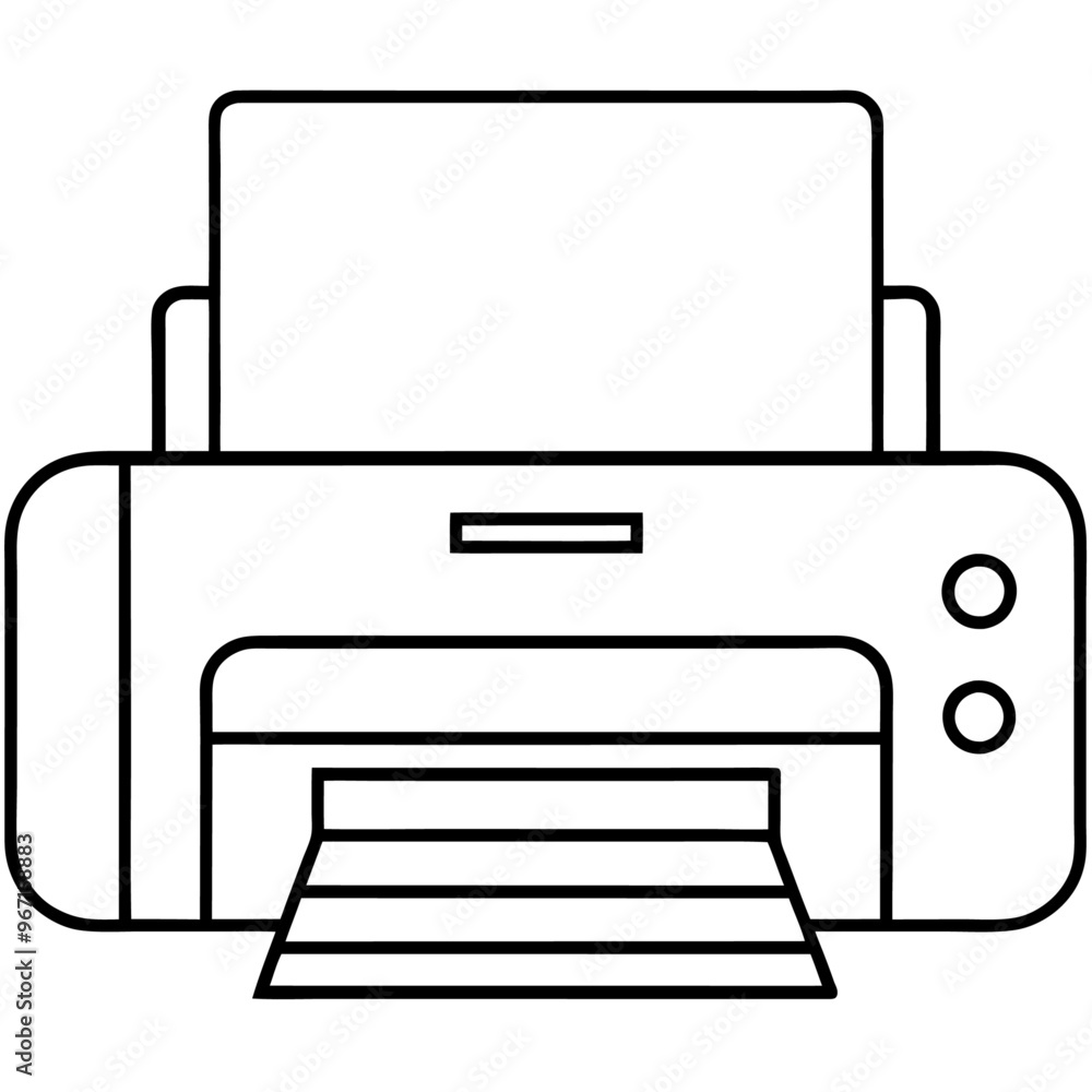 printer outline coloring book page line art illustration digital drawing printer outline coloring book page line art illustration digital drawing