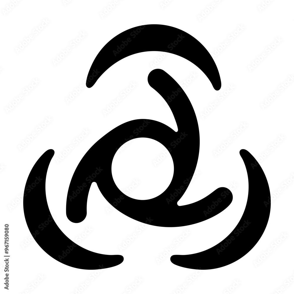 Glyph style icon of gyre symbol Glyph style icon of gyre symbol