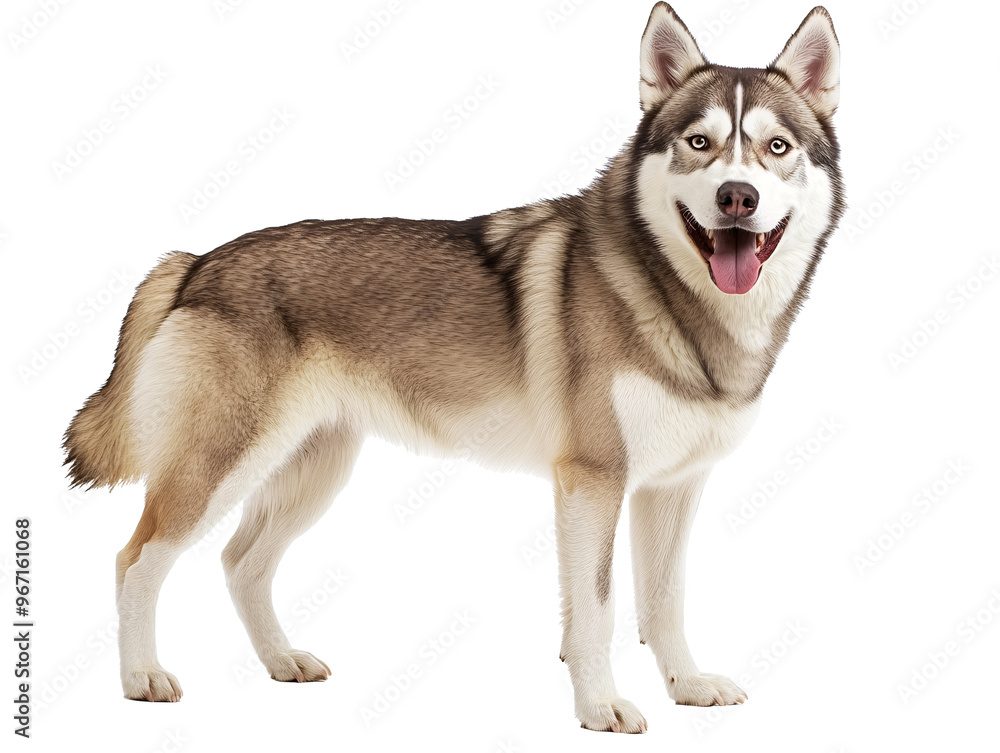 a dog standing on a white background a dog standing on a white background