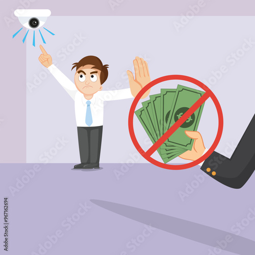 Business man anti corruption.