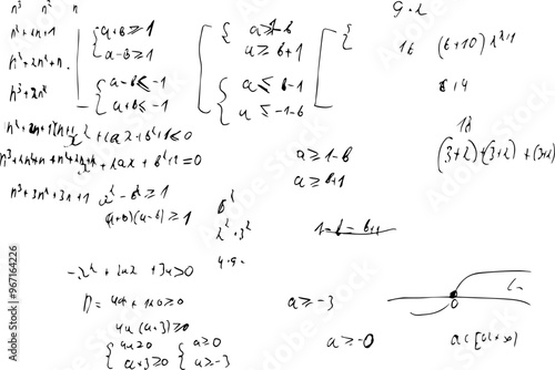 Equation solution. Equation in algebra. Vector illustration.