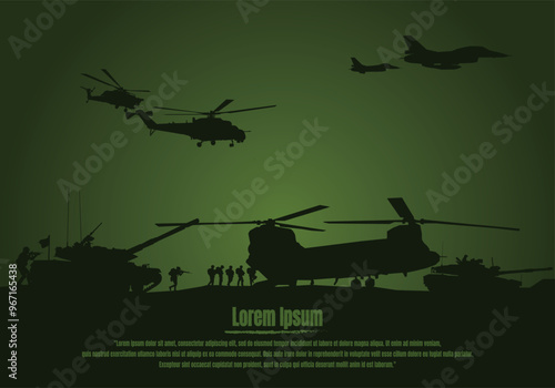 Soldiers vector, military vector illustration, Army background, soldiers silhouettes.	