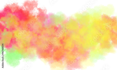 Transparent watercolor colorful clouds explosion. Paint stains watercolor explosion overlay effect. Paint brush strokes explosion, color smoke explosion. Png file