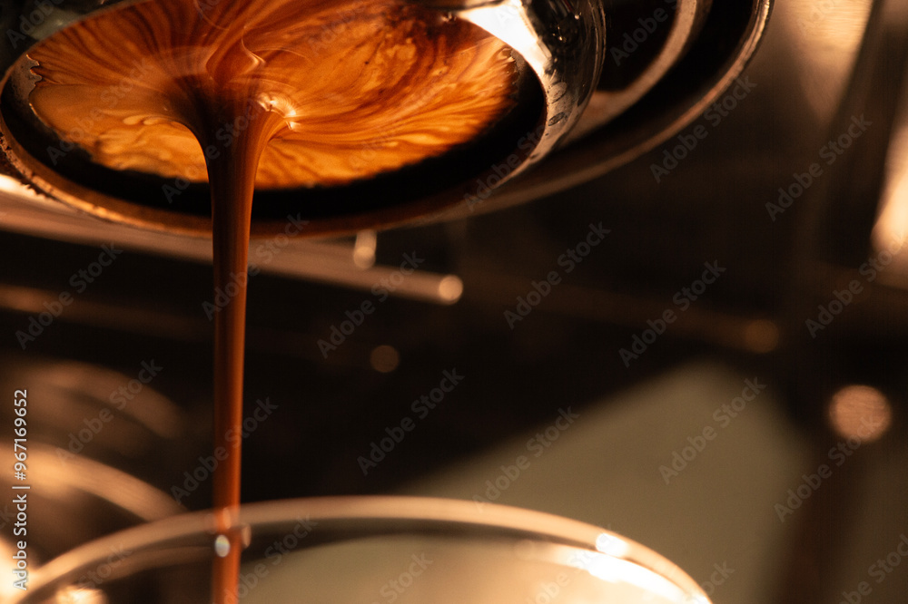 close up of espresso brewing close up of espresso brewing