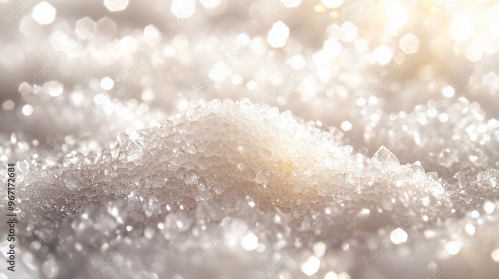 Background with sea salt. White crystals with reflections of light. Abstract background with bokeh effect. AI generative
Background with sea salt. White crystals with reflections of light. Abstract background with bokeh effect. AI generative