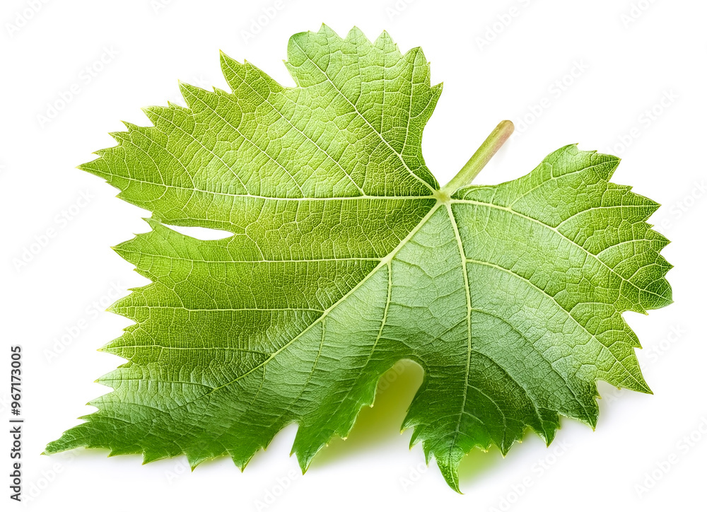 Fresh young vine leaf isolated on white background Fresh young vine leaf isolated on white background