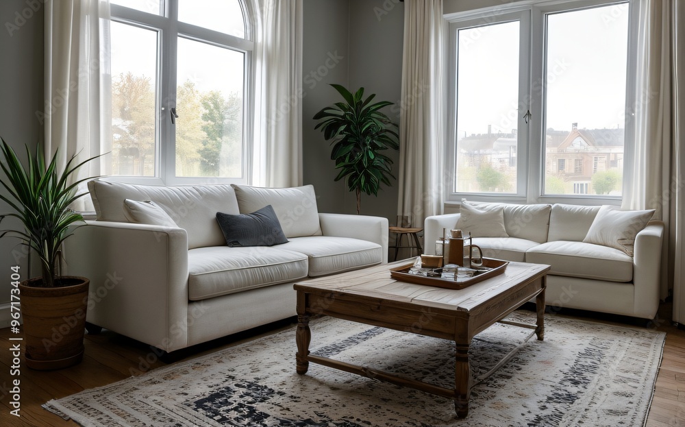 Fototapeta premium Modern luxury living room with elegant decor and minimalistic design..