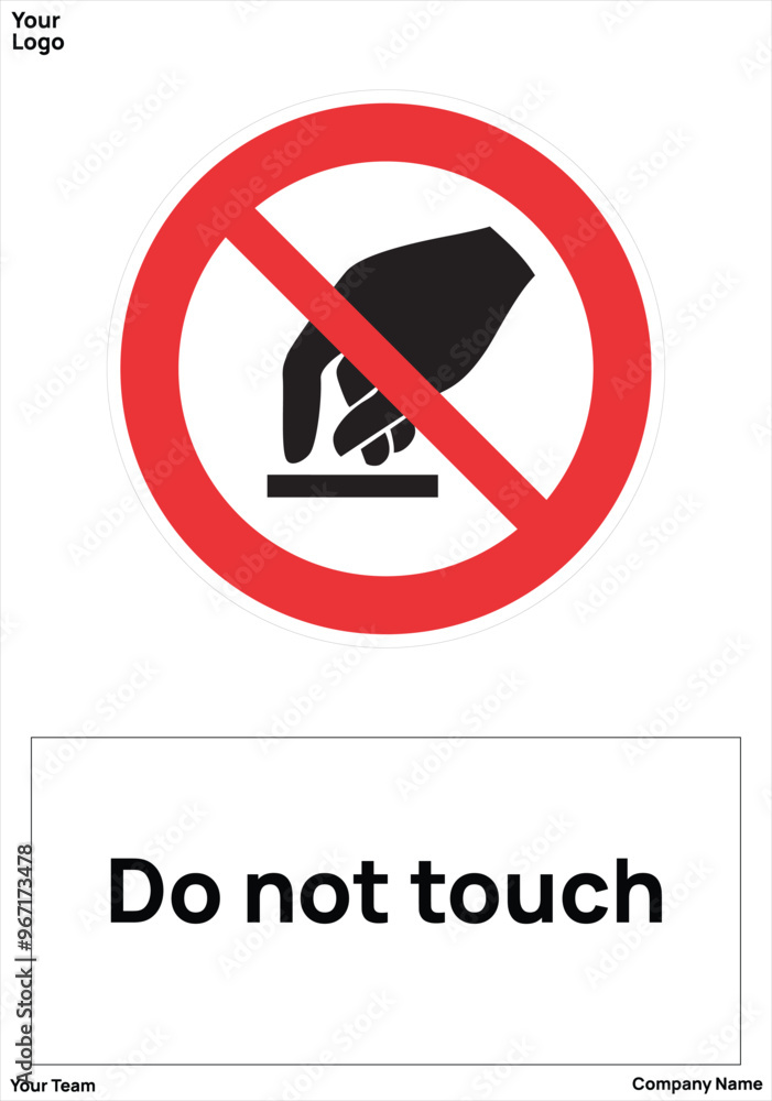 warning sign Do not touch standard iso 7010 warning sign Do not touch standard iso 7010