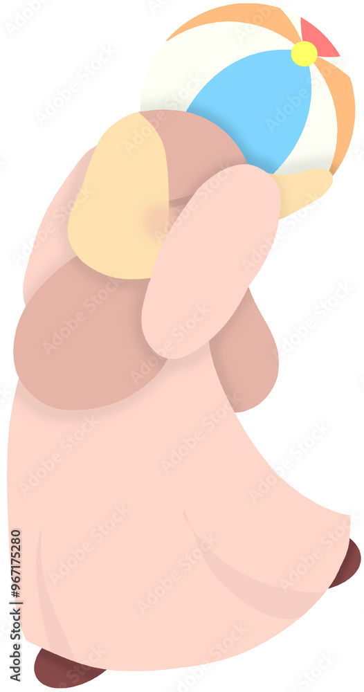 Little girl is throwing a ball Little girl is throwing a ball