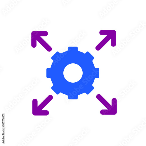 illustration of a icon gear scalability 