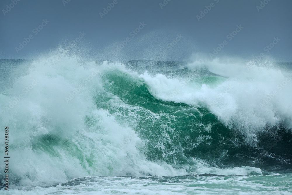 The huge splashing breaking wave of a stormy sea. Lewis and Harris, Outer Hebrides, Scotland. High quality photo The huge splashing breaking wave of a stormy sea. Lewis and Harris, Outer Hebrides, Scotland. High quality photo
