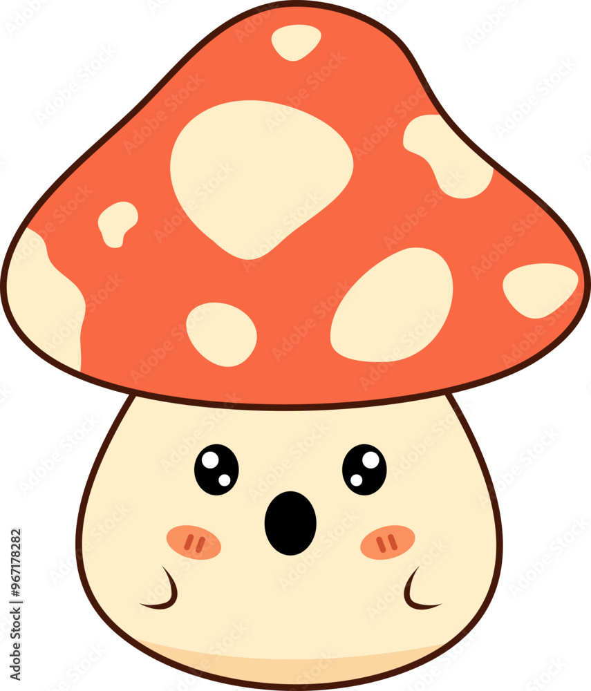 Cute Mushroom Illustration Cute Mushroom Illustration