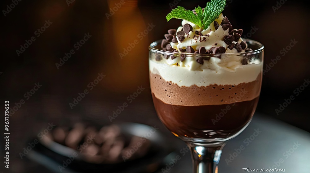 Elegant dessert of layered Elegant dessert of layered