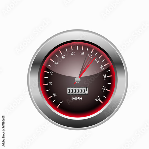 vector car speedometer isolated on white backgroun