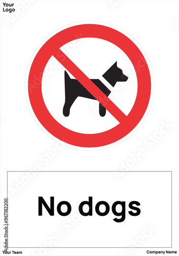 warning sign No dogs standard iso 7010