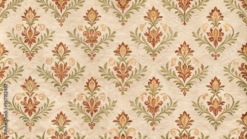 Seamless classic plant seamless pattern on beige background.Floral delicate pattern for wallpaper,backgrounds,print on fabric and paper.