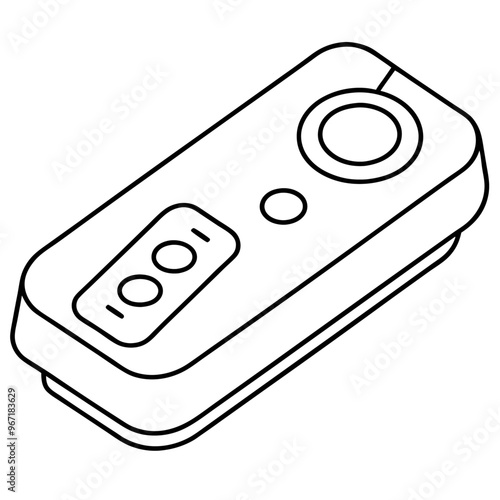 remote control outline coloring book page line art illustration digital drawing