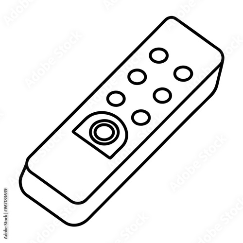 remote control outline coloring book page line art illustration digital drawing