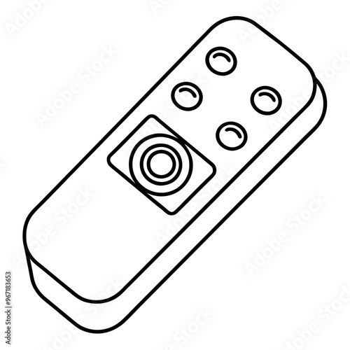 remote control outline coloring book page line art illustration digital drawing