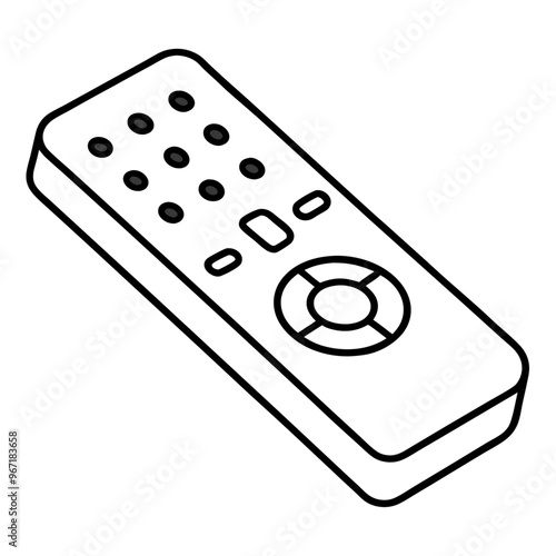 remote control outline coloring book page line art illustration digital drawing