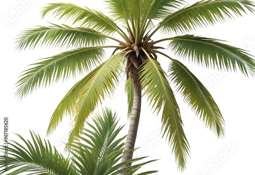 An isolated tree on white and different colour background