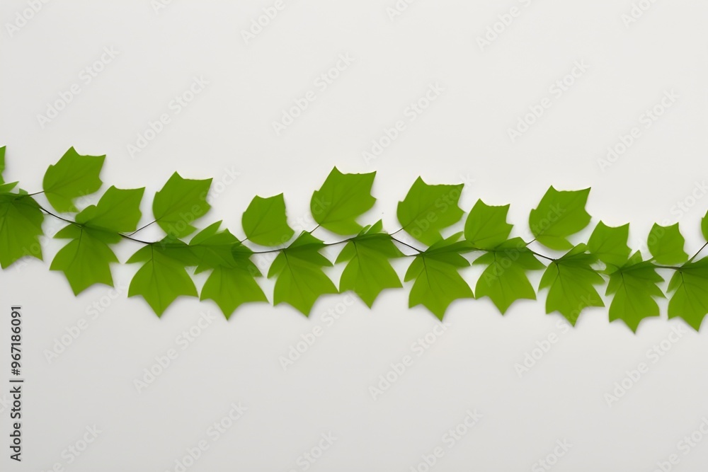 Vibrant Spring Leaves Isolated on White Background Vibrant Spring Leaves Isolated on White Background