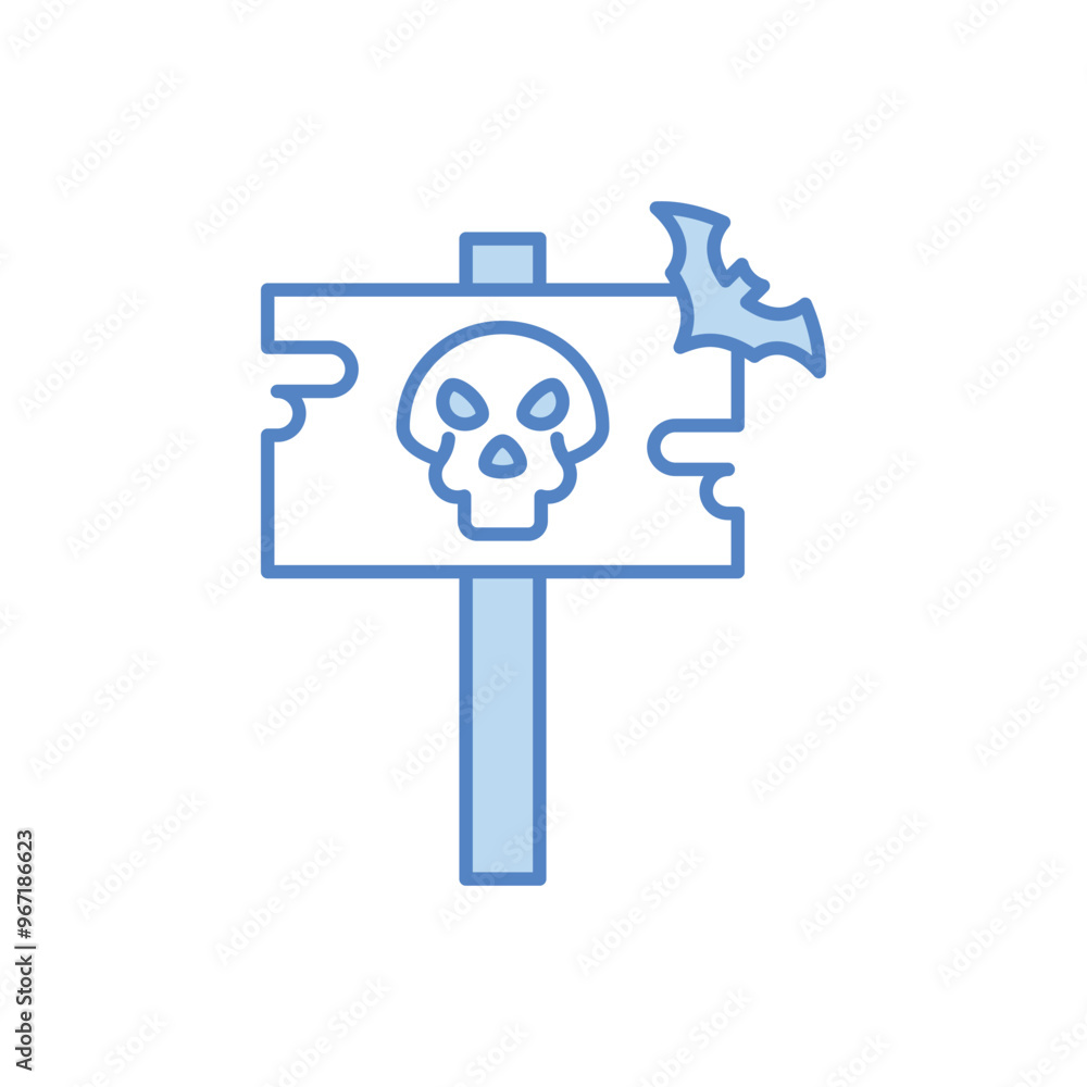 Halloween Sign Board vector icon Halloween Sign Board vector icon