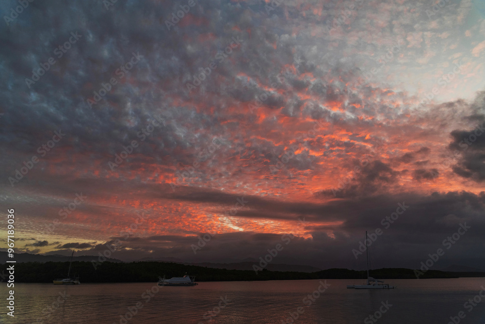 Fototapeta premium Scenic moody sunset over Port Douglas in Queensland, Australia.