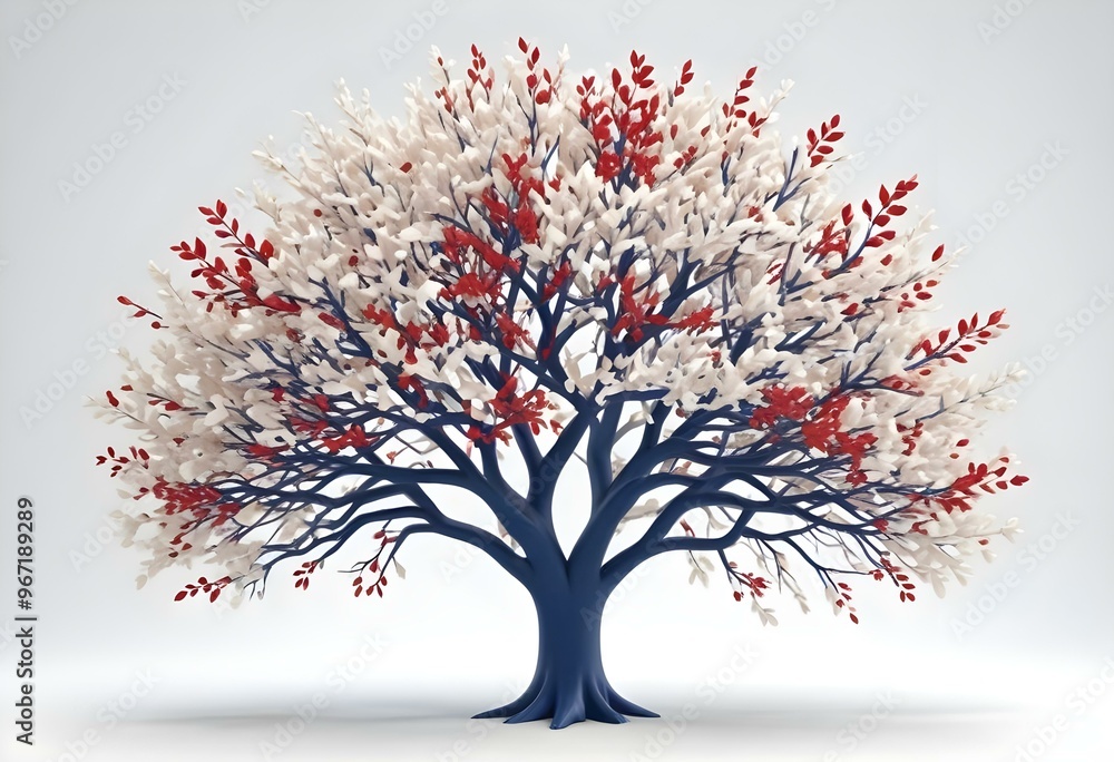 An isolated tree on white and different colour background An isolated tree on white and different colour background
