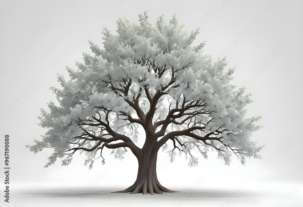 An isolated tree on white and different colour background An isolated tree on white and different colour background