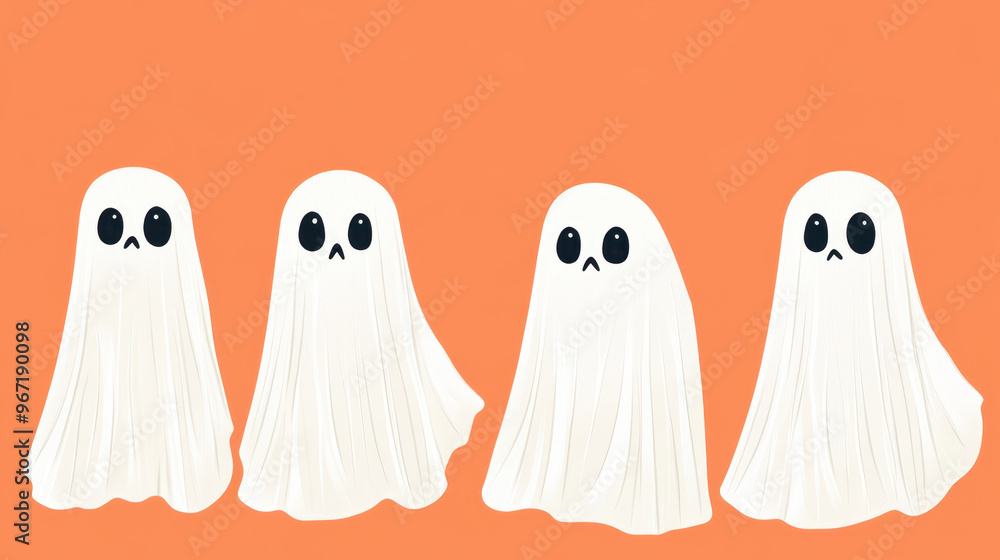 Cute animals in Halloween ghost costumes with white sheets create playful and whimsical atmosphere. Their expressions add touch of charm to festive theme Cute animals in Halloween ghost costumes with white sheets create playful and whimsical atmosphere. Their expressions add touch of charm to festive theme