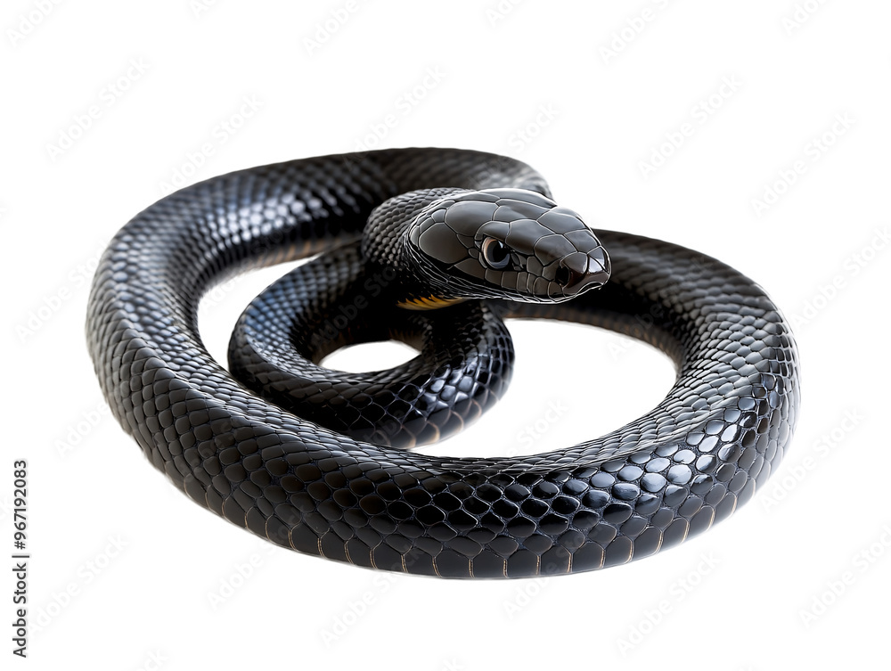 a black snake coiled up a black snake coiled up