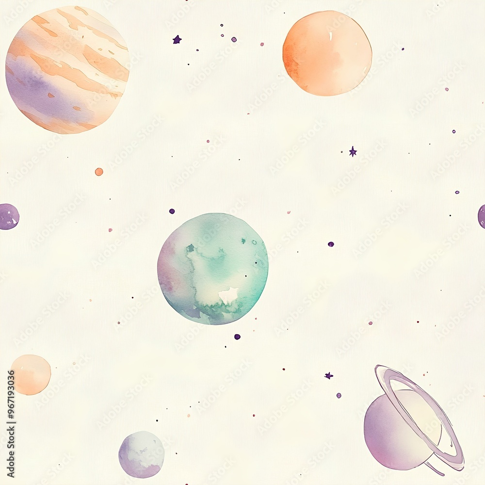 Fototapeta premium background with planets