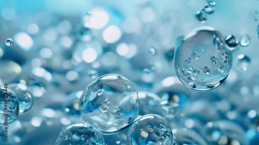 nice detail of water drops on blue background nice detail of water drops on blue background