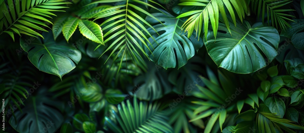 Lush Tropical Foliage Background Lush Tropical Foliage Background
