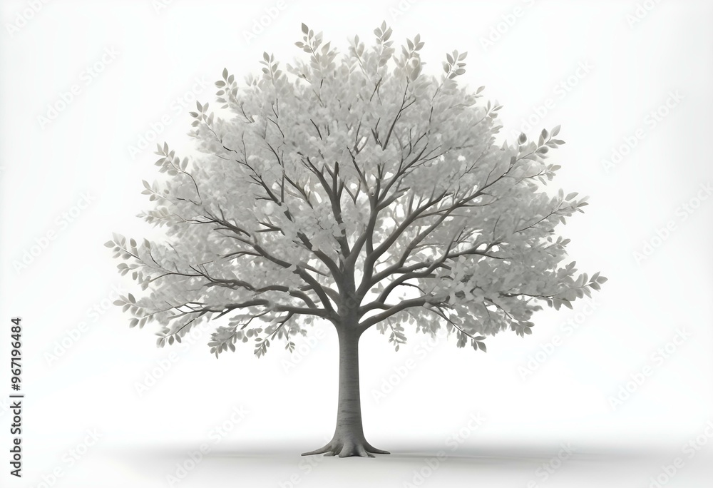 An isolated tree on white and different colour background An isolated tree on white and different colour background