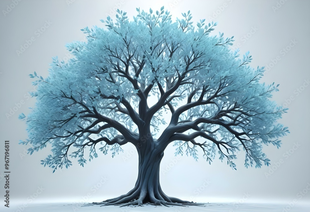 An isolated tree on white and different colour background An isolated tree on white and different colour background